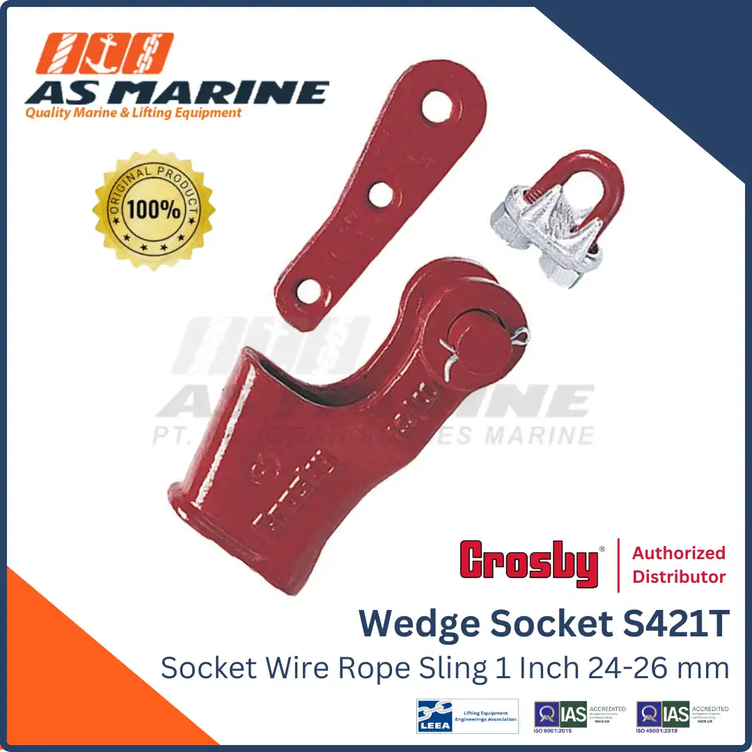 Crosby USA Wedge Socket / Socket Wire Rope Sling Crosby S421T 1 Inch